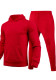 Men Casual Solid two-piece fleece loose Hoodies and sweatpants two-piece set