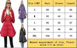 Winter Padded Coat Slim Stand Collar Women's Maxi Slim Waist Down Jacket