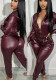 Fashionable And Sexy Pu Leather Casual Two-Piece Suit
