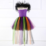 Halloween girls tail skirt wizard yarn dress skirt witch funny dress