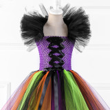 Halloween girls tail skirt wizard yarn dress skirt witch funny dress