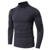 Men's Fall and Winter Turtleneck Basic Long Sleeve T-Shirt