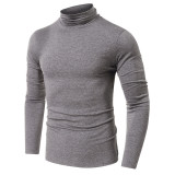 Men's Fall and Winter Turtleneck Basic Long Sleeve T-Shirt