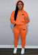 Women Casual Printed Velvet Hoodies and Pant Two-piece Set