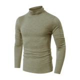 Men's Fall and Winter Turtleneck Basic Long Sleeve T-Shirt
