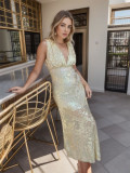 Women sexy v-neck Strap Dress