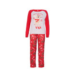 Christmas deer print pajamas, home clothes family wear