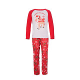 Christmas deer print pajamas, home clothes family wear