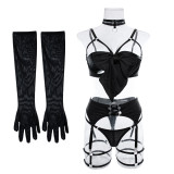 Sexy Temptation Garter Hollow Sexy Four-Piece Lingerie Set For Women