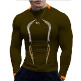 Summer Men'S Fitness Sports Training Breathable Short-Sleeved Quick-Drying Clothes Fashion Long-Sleeved T-Shirt New