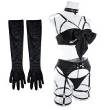 Sexy Temptation Garter Hollow Sexy Four-Piece Lingerie Set For Women