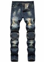 Men'S Style Trendy Distressed Ripped Denim Pants