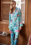 Flamingo Print Pajamas For Women Spring And Autumn Long Sleeve Outdoor Wear Homewear Set