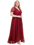 Plus Size Women's Evening Dress Lace Bridesmaid Dress