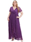 Plus Size Women's Evening Dress Lace Bridesmaid Dress