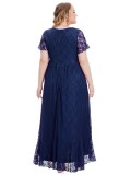 Plus Size Women's Evening Dress Lace Bridesmaid Dress