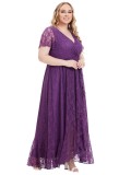 Plus Size Women's Evening Dress Lace Bridesmaid Dress