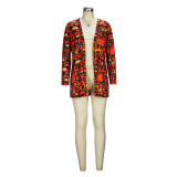 Spring And Autumn Women's Halloween Printed Tops Fashion Cardigans