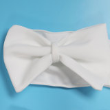 Sexy Slim Contrast Color Strapless Bow Mesh Top Mermaid Party Skirt two piece set