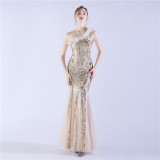 Plus Size Women Sequin Formal Party Evening Dress