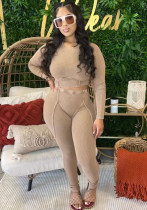 Women Line Design long-sleeved Top and Pant two-piece set