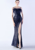 Plus Size Women Sequin Formal Party Evening Dress