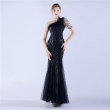 Plus Size Women Sequin Formal Party Evening Dress