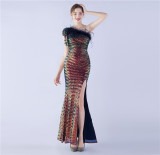 Plus Size Women Sequin Formal Party Evening Dress