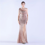 Plus Size Women Sequin Formal Party Evening Dress
