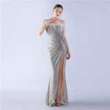 Plus Size Women Sequin Formal Party Evening Dress