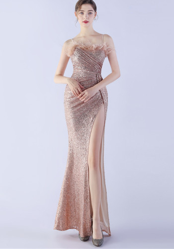 Plus Size Women Sequin Formal Party Evening Dress