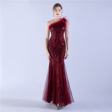 Plus Size Women Sequin Formal Party Evening Dress