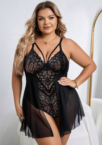 Plus size Women Lace sexy lingerie