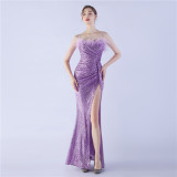 Plus Size Women Sequin Formal Party Evening Dress