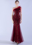 Plus Size Women Sequin Formal Party Evening Dress