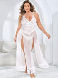 Plus size Women Lace Slit dress sexy lingerie