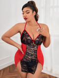 Plus size Women Patchwork Lace sexy lingerie