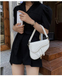 Women Vintage Braided Saddle Bag
