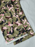 Women's Fashion High Waist Camo Pocket Multicolor Pants
