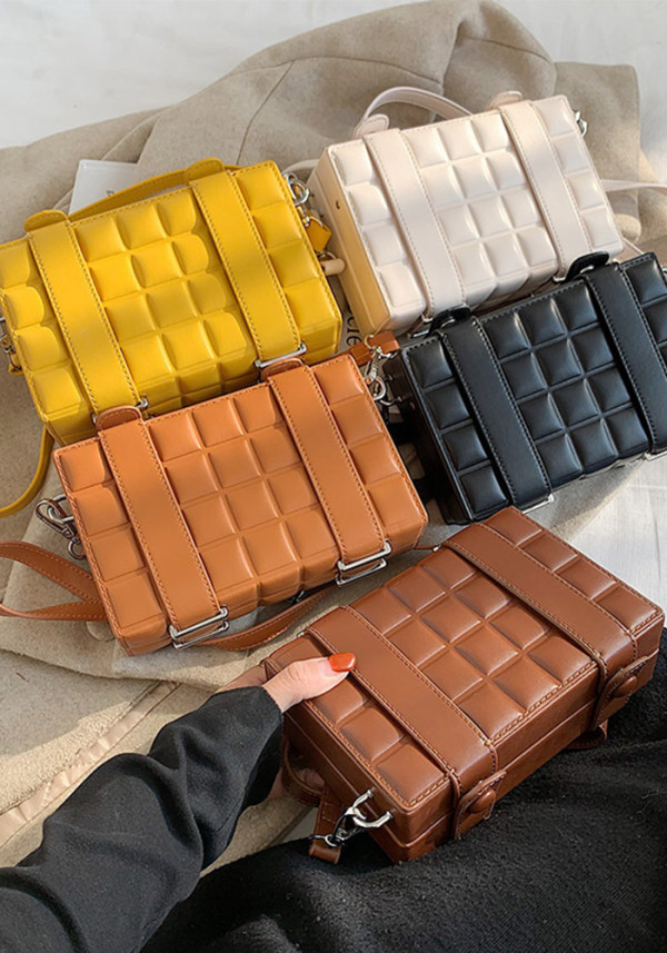 Spring Box Bag Fashion Style Small Square Bag Double Strap Single Shoulder Crossbody Bag