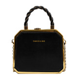 Small Bag Women's Fashion Chain Bag Hard Shell Handbag Shoulder Crossbody Box Bag