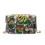 Fashion Printed Small Square Bag Graffiti Women's Style Chain Bag Crossbody Shoulder Bag