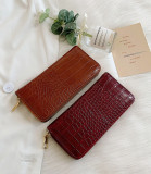 French Pattern Long Zipper Clutch Women's Wallet