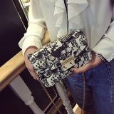 Fashion Printed Small Square Bag Graffiti Women's Style Chain Bag Crossbody Shoulder Bag