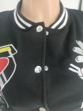 Women's Fashion Casual Jackets Embroidered Baseball Coats