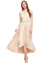 Multi-Wear Crossover Short Front And Long Back Backless Sexy Long Dress Multi-Wear Crossover Short Front And Long Back Backless Sexy Long Dress