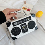 Radio Bag Box Shoulder Crossbody Bag Creative Style Funny Handbag For Women
