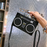Radio Bag Box Shoulder Crossbody Bag Creative Style Funny Handbag For Women