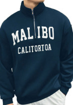 Men's Half-Zip Loose Casual Stand Collar Top Men's Half-Zip Loose Casual Stand Collar Top