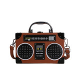 Radio Bag Box Shoulder Crossbody Bag Creative Style Funny Handbag For Women